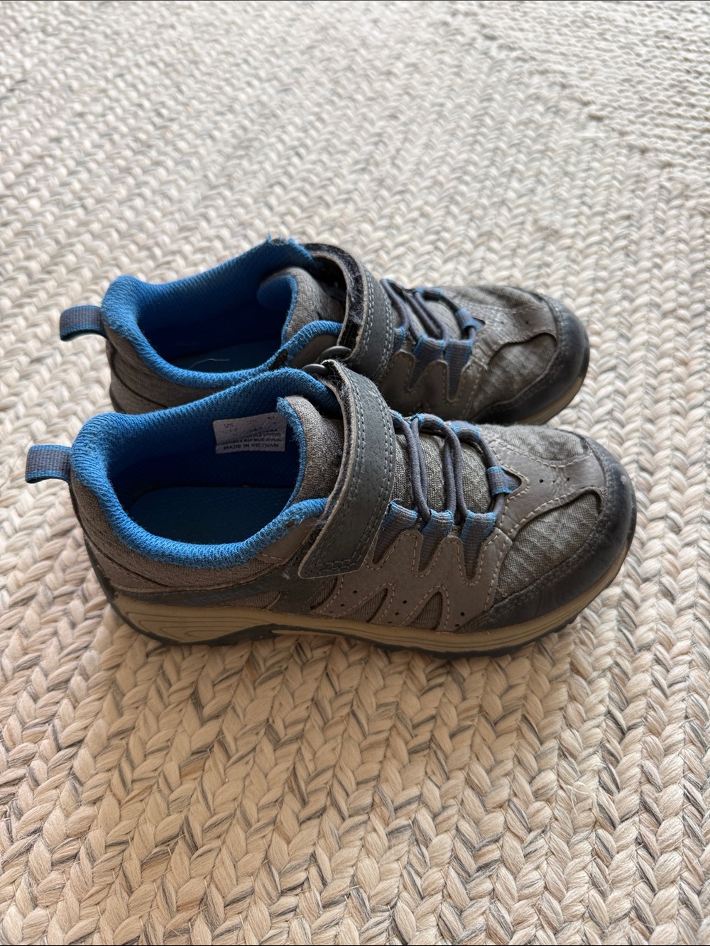 Merrell Kids Gray and Blue Sneakers
